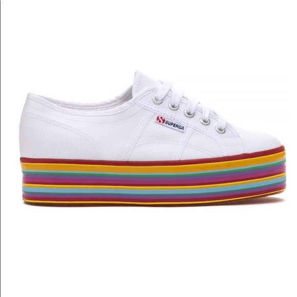 Superga Shoes - rainbow sole platform supergas